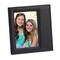 Contemporary Home Living 4" X 6" Black And Gray Rectangular Genuine Top-Grain Leather Photo Frame